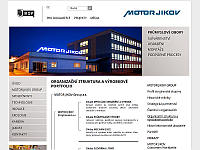 Vytvořili jsme nové stránky pro MOTOR JIKOV Group a.s.